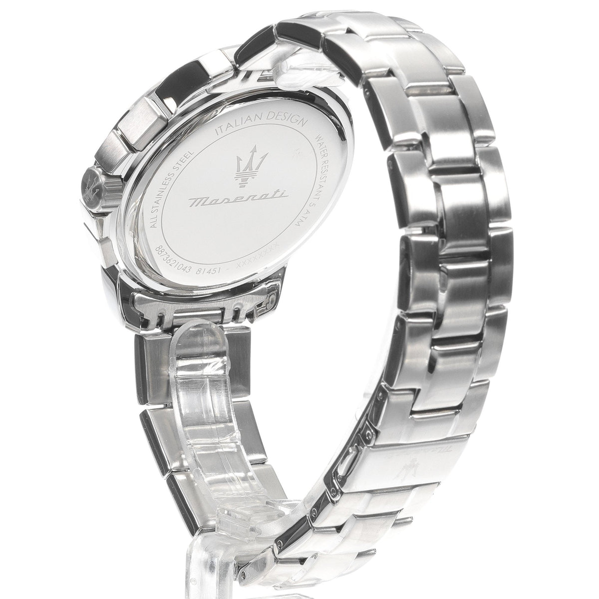 Maserati Successo Chronograph Green Dial Silver Steel Strap Watch for Men - R8873621043