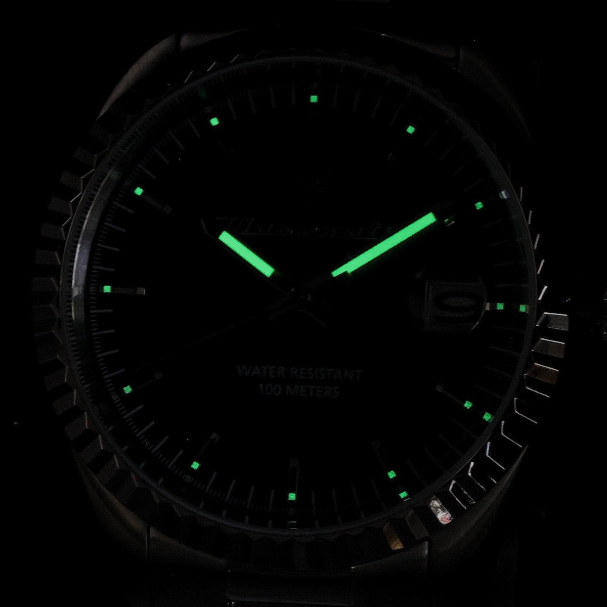 Maserati Competizione Green Dial Silver Steel Strap Watch for Men - R8853100043