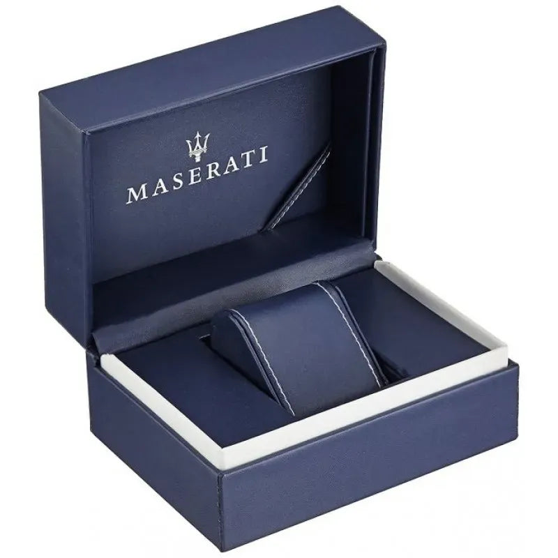 Maserati Sorpasso Chronograph Blue Dial Silver Steel Strap Watch for Men - R8873624004