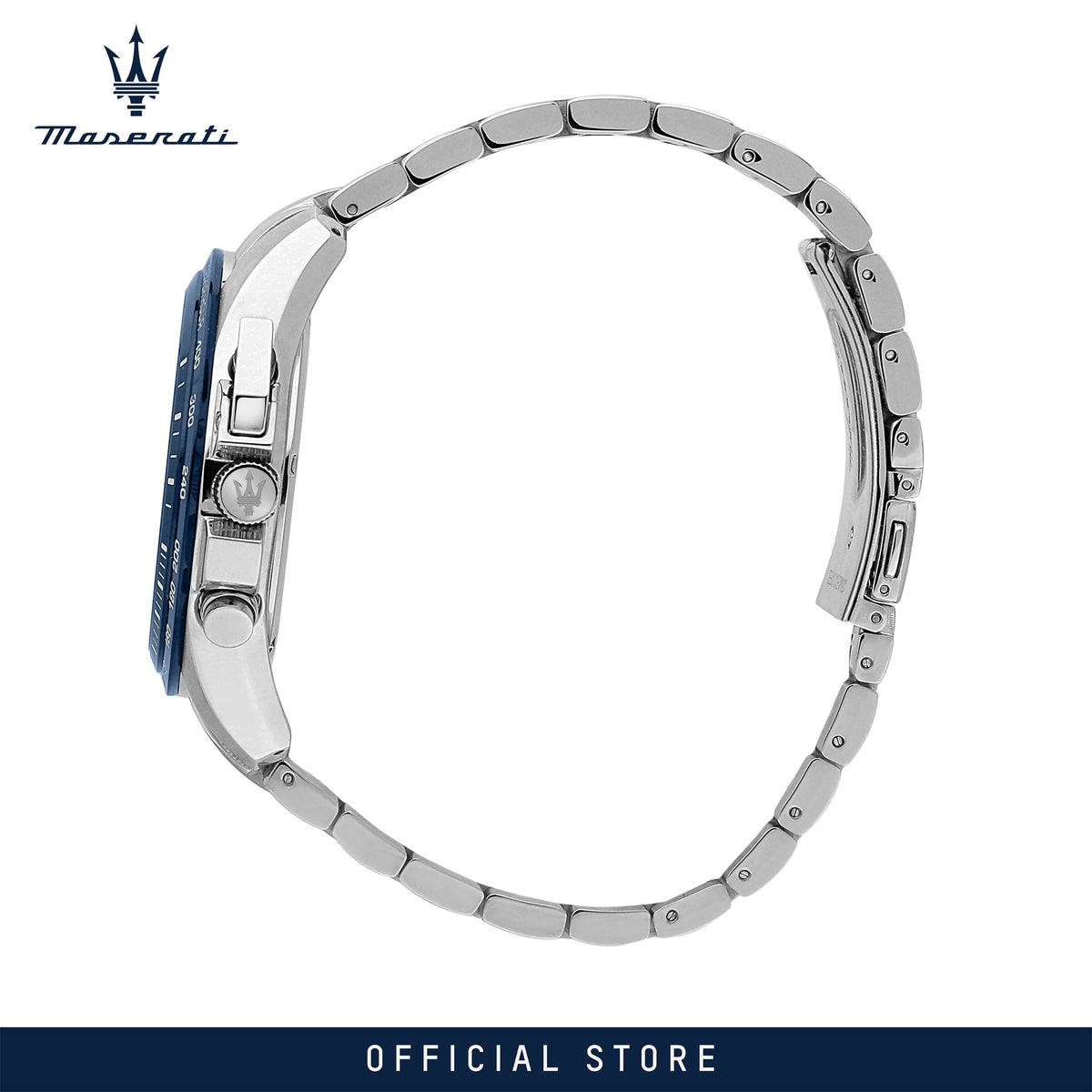 Maserati Traguardo Limited Edition Chronograph Blue Dial Silver Steel Strap Watch for Men - R8873612052