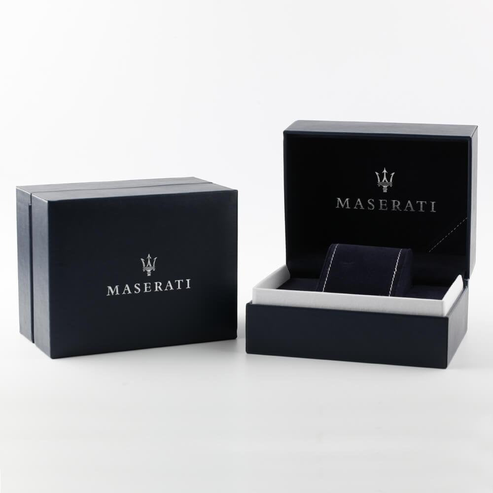 Maserati Attrazione Chronograph Black Dial Black Steel Strap Watch for Men - R8853151001