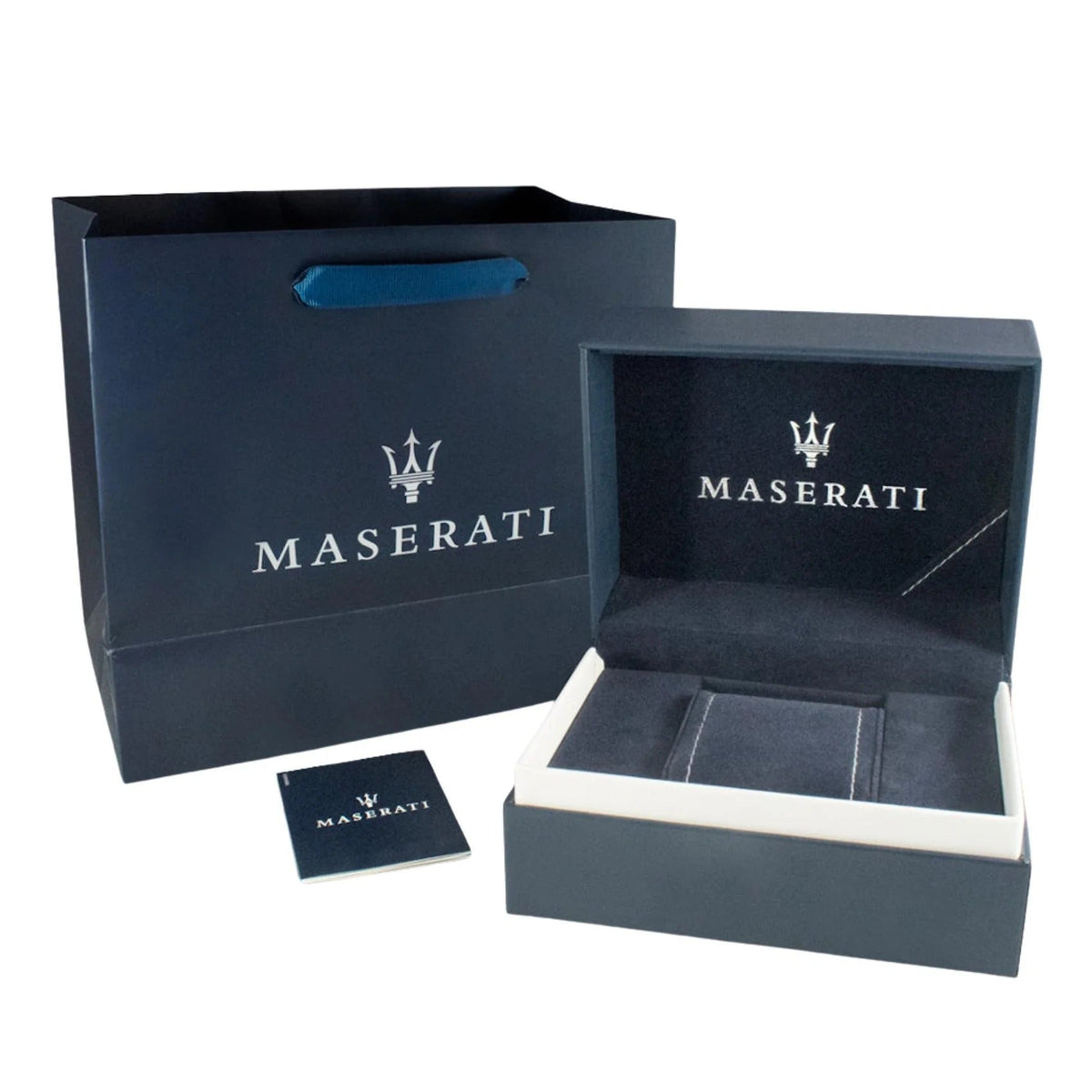 Maserati Attrazione Chronograph Blue Dial Silver Steel Strap Watch for Men - R8853151005
