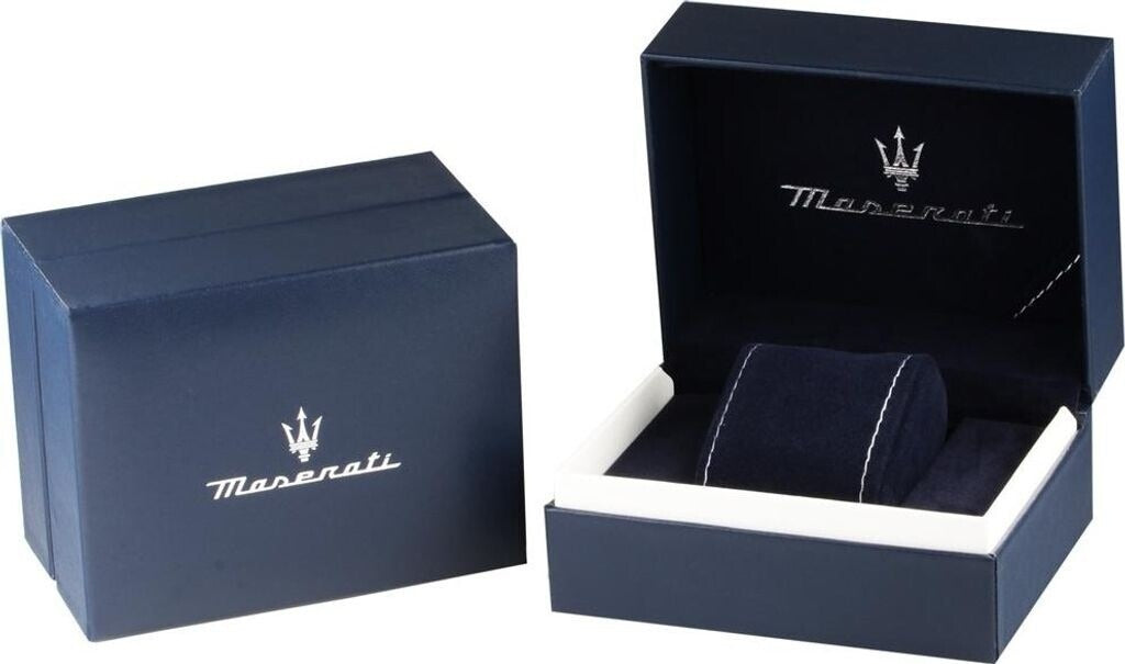 Maserati Sorpasso Chronograph Blue Dial Blue Leather Strap Watch for Men - R8871624009