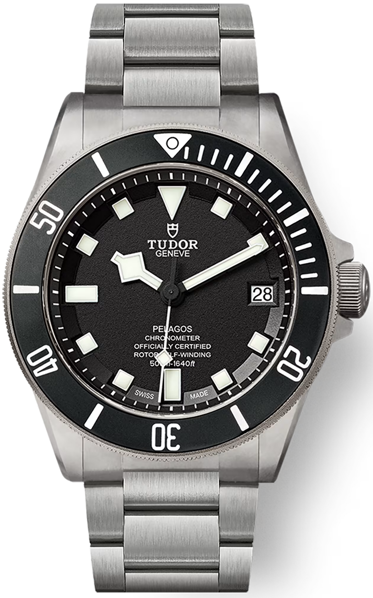 Tudor Pelagos Black Dial Grey Steel Strap Watch for Men - M25600TN-0001