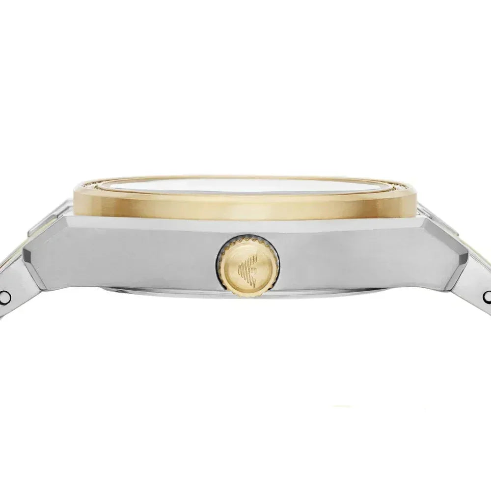 Emporio Armani Federica Mother of Pearl Dial Two Tone Steel Strap Watch for Women - AR11559