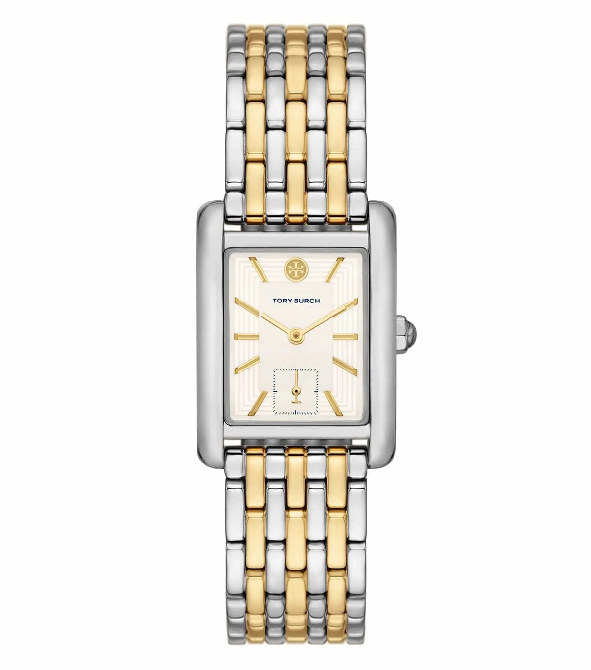 Tory Burch Eleanor White Dial Two Tone Steel Strap Watch for Women - TBW1070