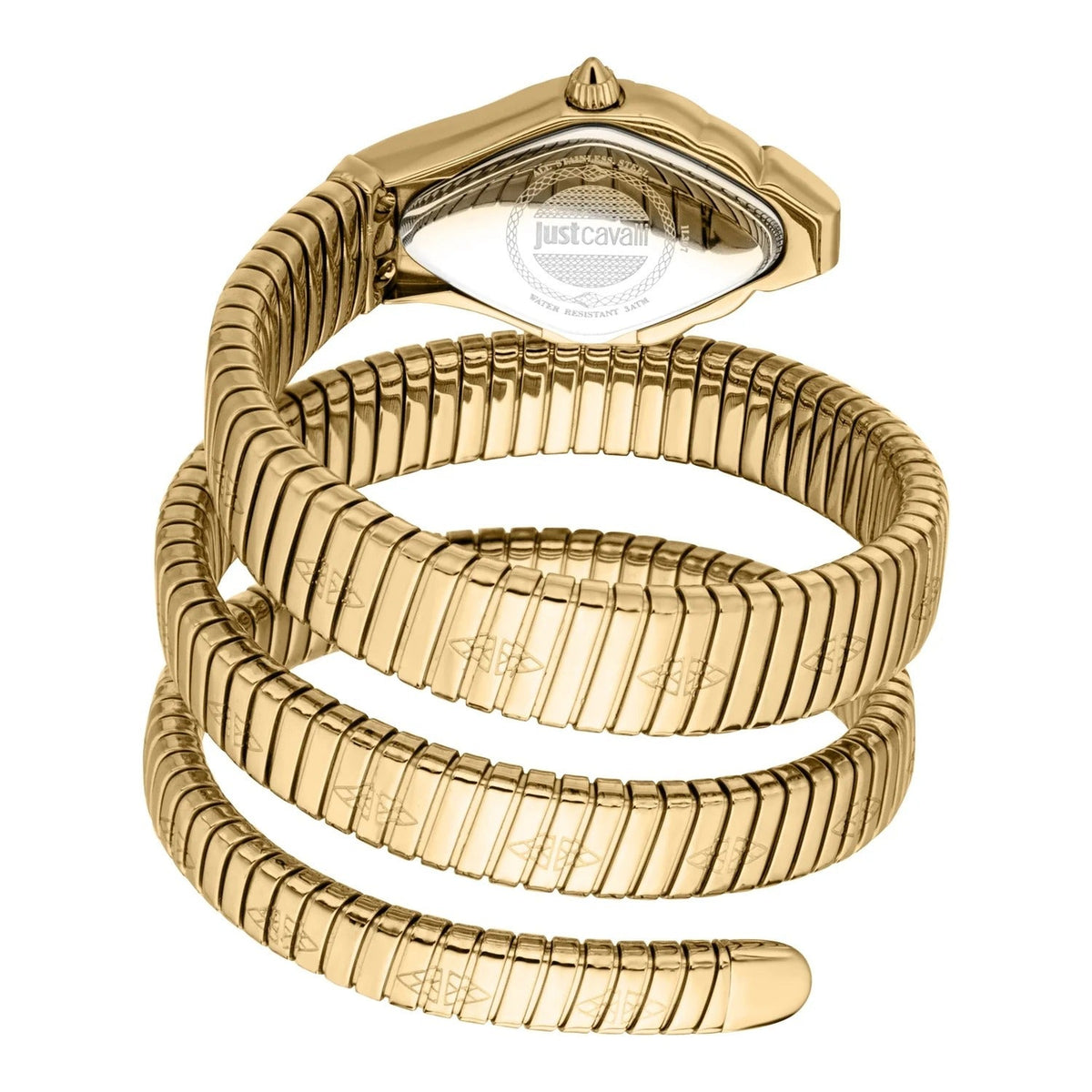 Just Cavalli Cristallo Mother of Pearl Dial Gold Steel Strap Watch for Women - JC1L307M0025