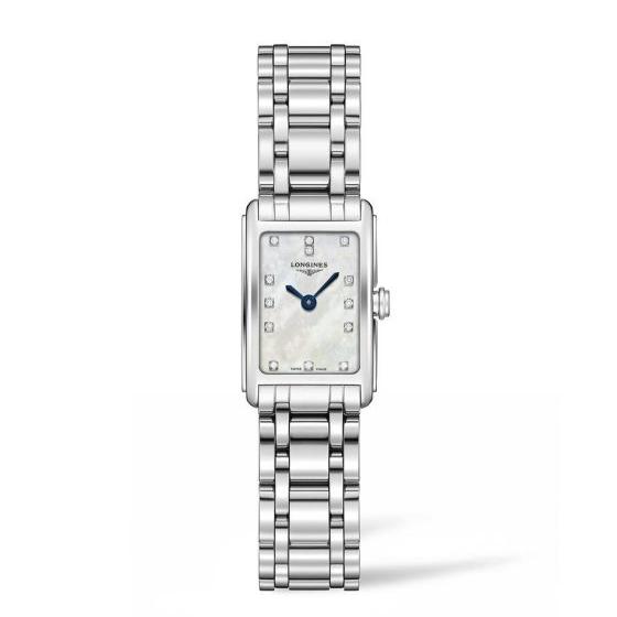 Longines Dolcevita Diamonds Mother of Pearl Dial Silver Steel Strap Watch for Women - L5.258.4.87.6