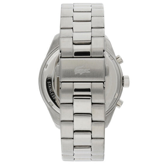 Lacoste Boston Chronograph Blue Dial Silver Steel Strap Watch for Men - 2011081