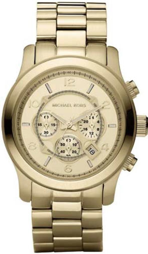 Shop Authentic Michael Kors Runway Gold Dial Gold Steel Strap Watch for Men - MK8077 - Luxxuri