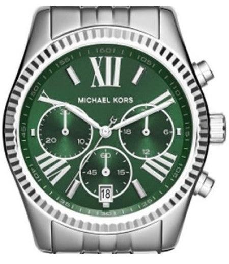 Shop Authentic Michael Kors Lexington Quartz Green Dial Silver Steel Strap Watch For Women - MK6222 - Luxxuri
