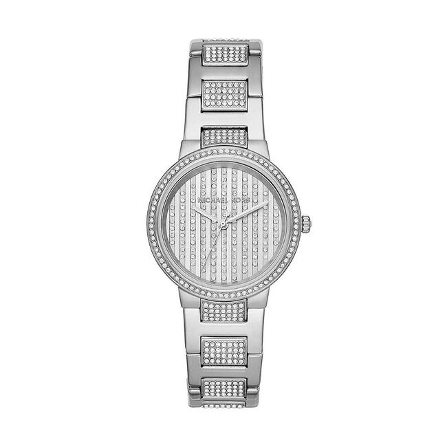 Michael Kors Gabbi Quartz Crystals Silver Dial Silver Steel Strap Watch For Women - MK3984