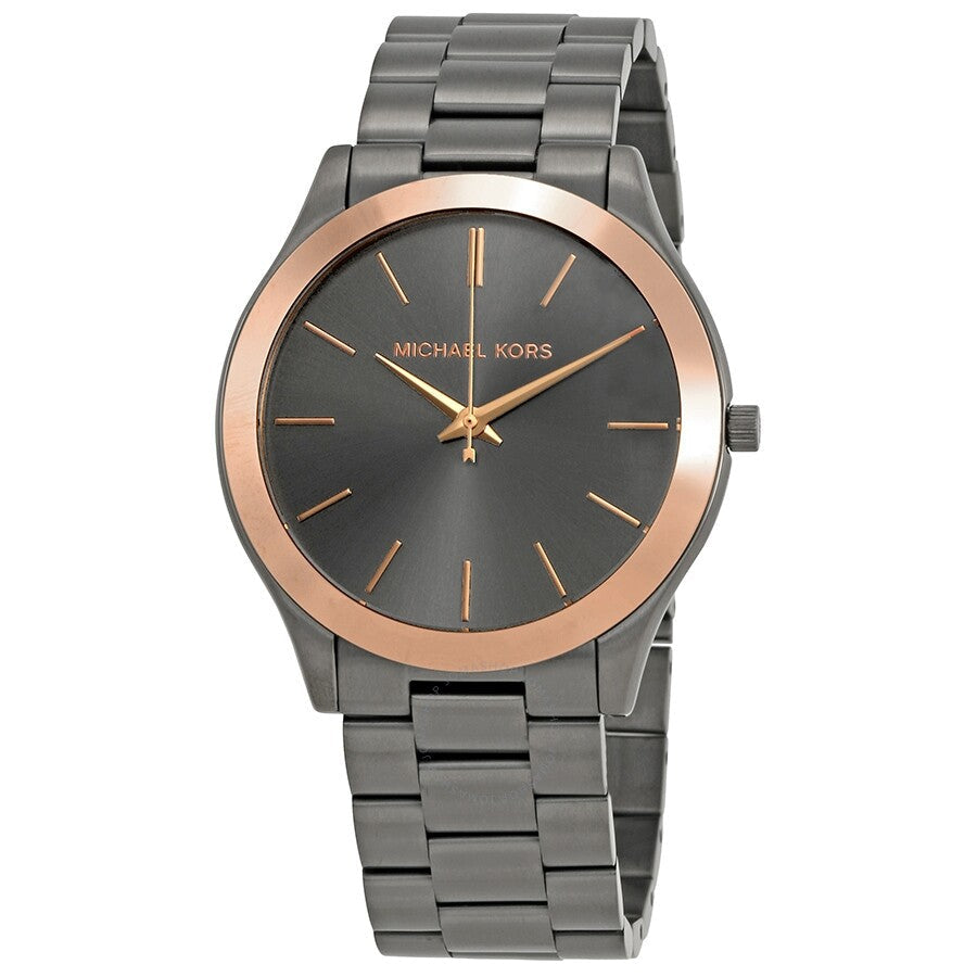 Shop Authentic Michael Kors Runway Quartz Grey Dial Grey Steel Strap Watch For Women - MK8576 - Luxxuri