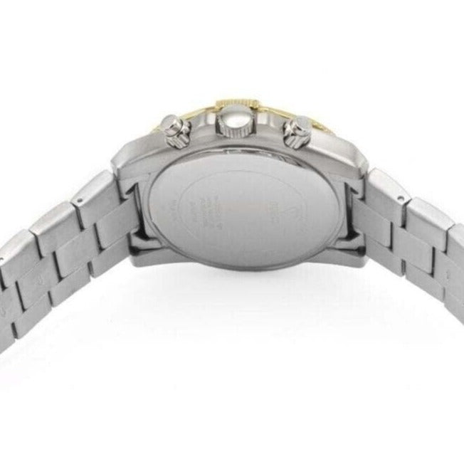 Guess Commander Chronograph Black Dial Two Tone Steel Strap Watch for Men - GW0056G4