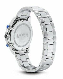 Hugo Boss Ikon Chronograph White Dial Silver Steel Strap Watch for Men - 1512962