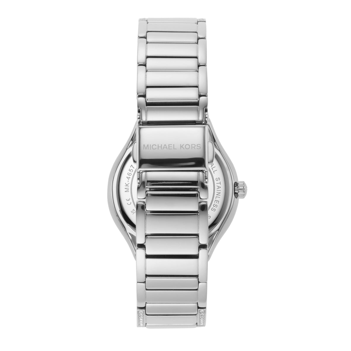 Michael Kors Sylvia Mother of Pearl Dial Silver Steel Strap Watch For Women - MK4657