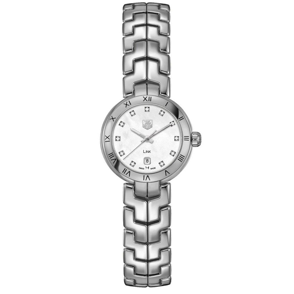 Tag Heuer Link Diamonds Mother of Pearl Dial Silver Steel Strap Watch for Women - WAT1417.BA0954
