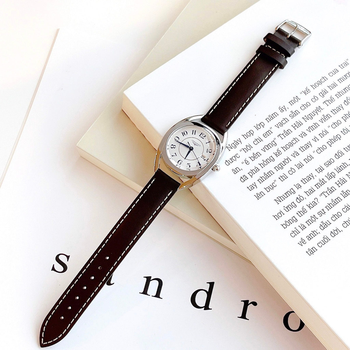 Longines Equestrian Silver Dial Watch for Women - L6.136.4.73.2