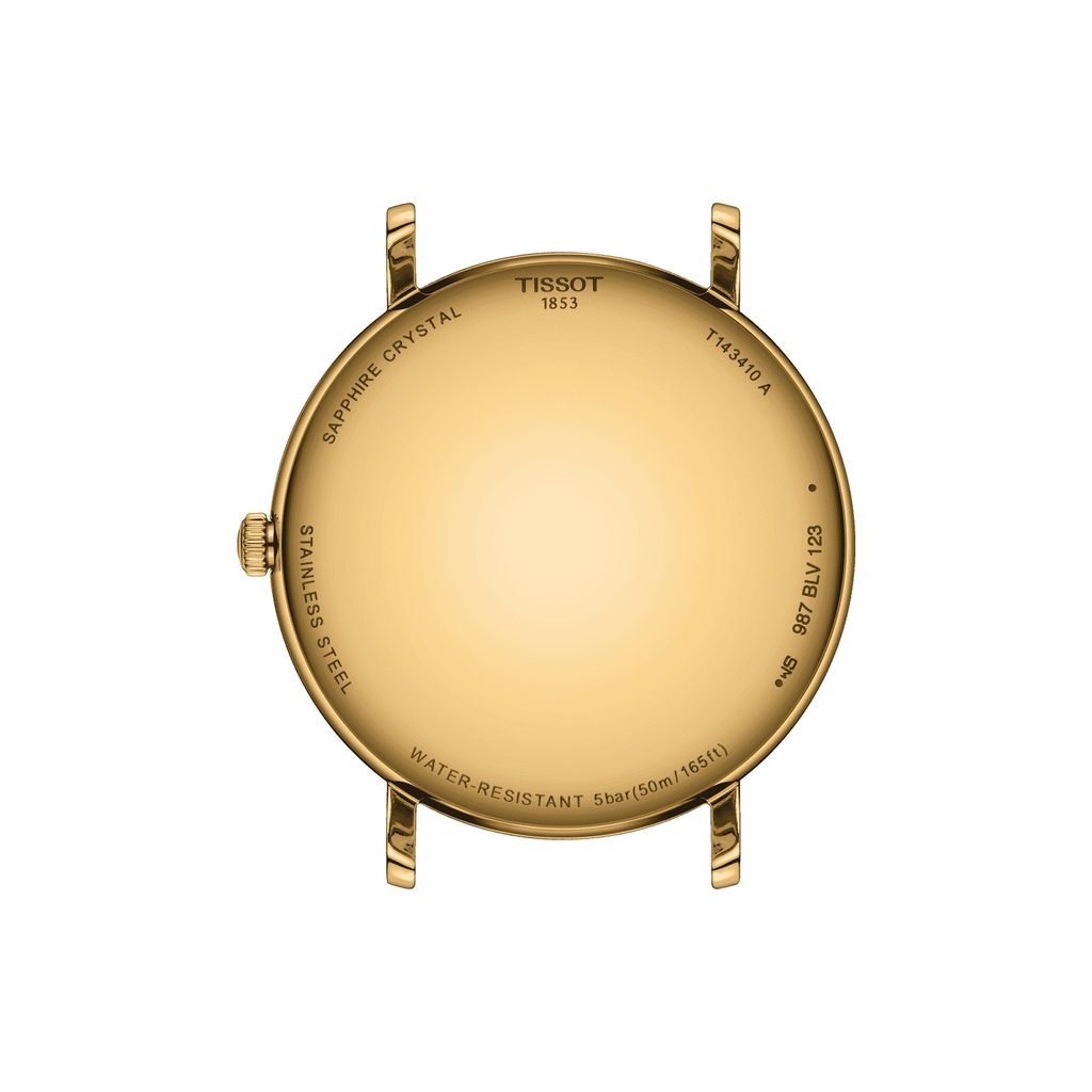 Tissot Everytime Gent Gold Dial Gold Mesh Bracelet Watch for Men - T143.410.33.021.00
