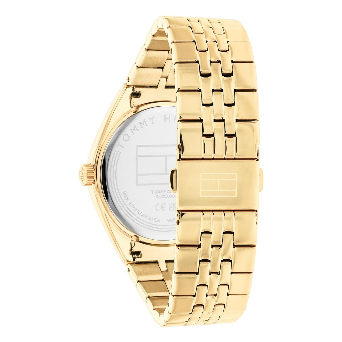Tommy Hilfiger Monica Quartz Gold Dial Gold Steel Strap Watch For Women - 1782592