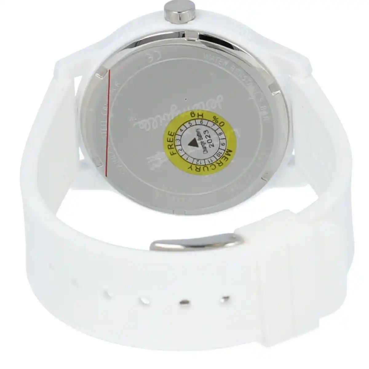 Lacoste Jeremyville White Dial White Silicone Strap Watch for Men - 2011072