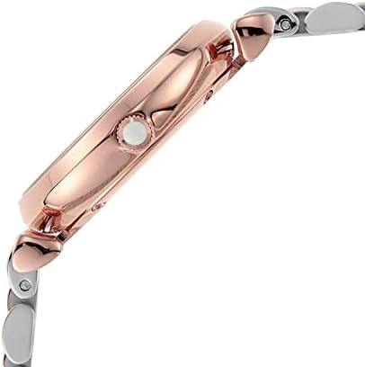 Emporio Armani Gianni T Bar White Dial Two Tone Steel Strap Watch For Women - AR80035