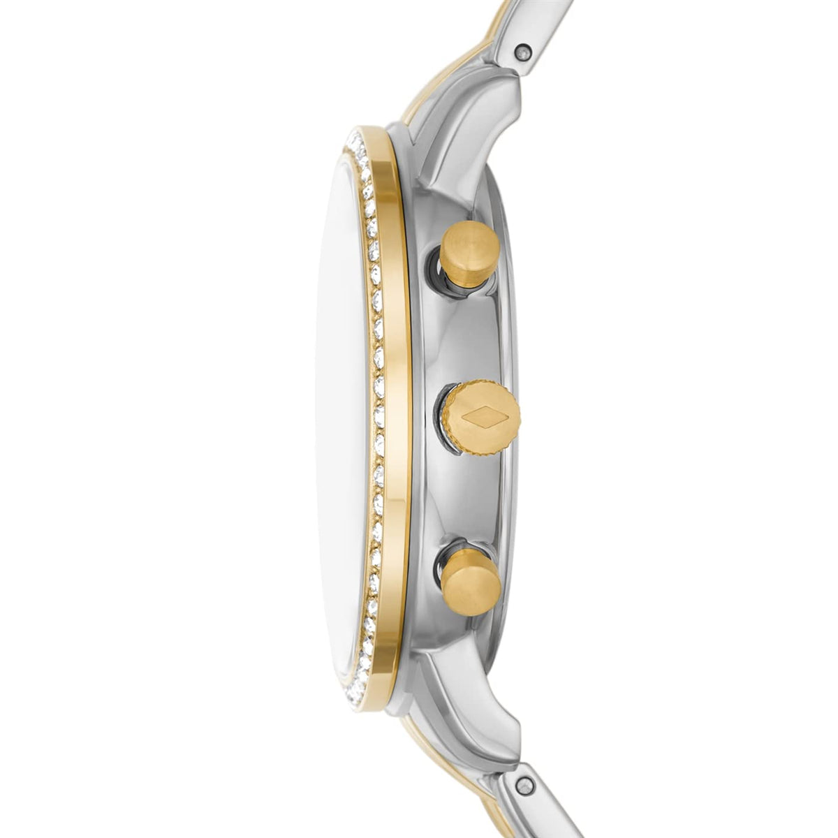 Fossil Neutra Chronograph Mother of Pearl White Dial Two Tone Steel Strap Watch for Women - ES5216