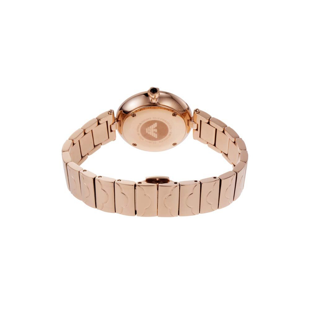 Emporio Armani Arianna White Mother of Pearl Dial Rose Gold Steel Strap Watch For Women - AR11236