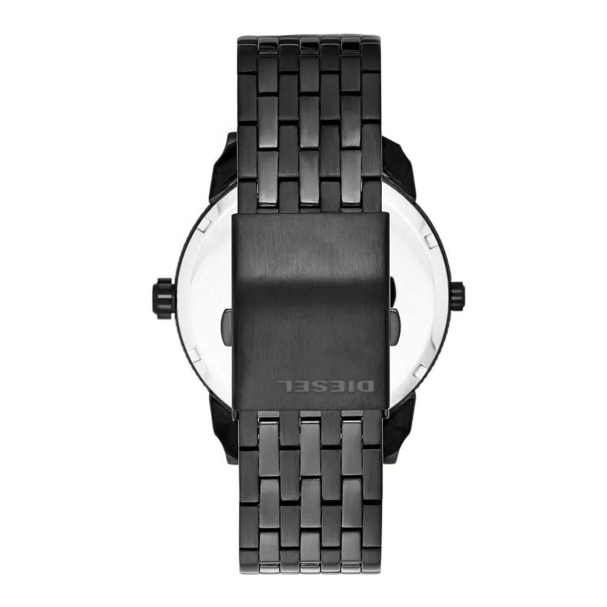Diesel Mini Daddy Dual Time Black Dial Black Stainless Steel Strap Watch For Men - DZ7316
