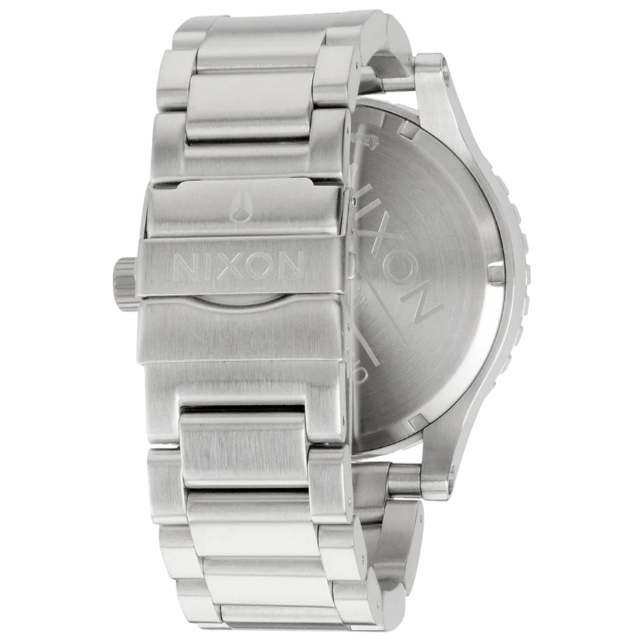 Nixon 51-30 Chrono Black Dial Silver Steel Strap Watch for Men - A083-000