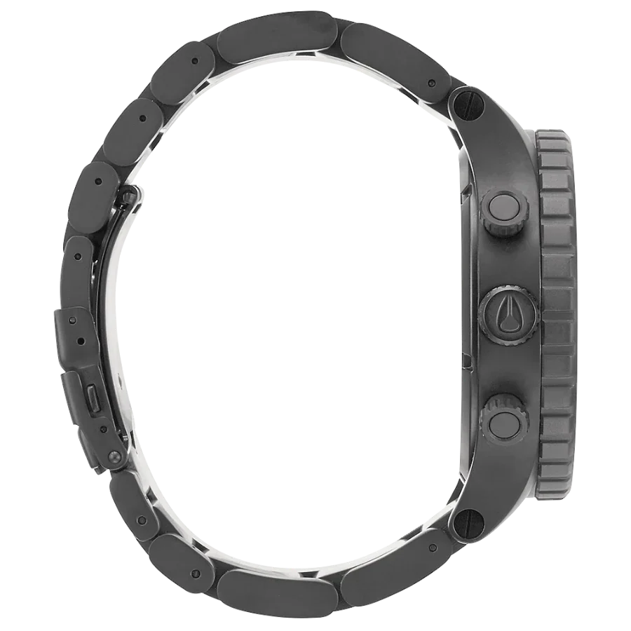 Nixon 51-30 Chrono Gunmetal Dial Gunmetal Steel Strap Watch for Men - A083-632