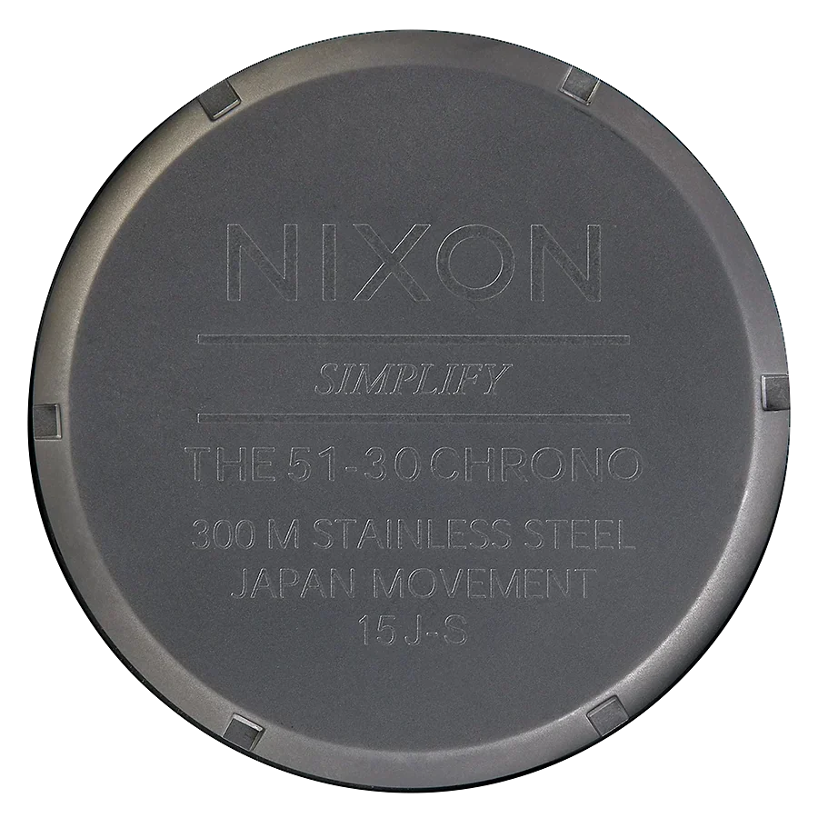 Nixon 51-30 Chrono Gunmetal Dial Gunmetal Steel Strap Watch for Men - A083-632