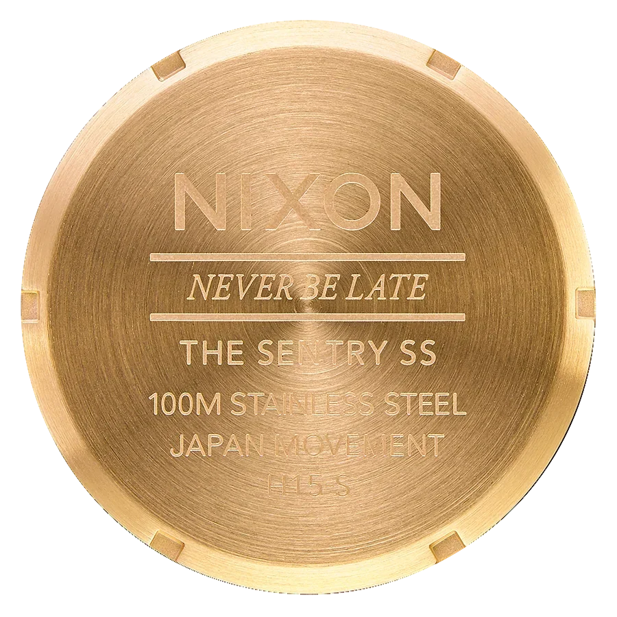 Nixon Sentry Gold Dial Gold Steel Strap Watch for Men - A356-502