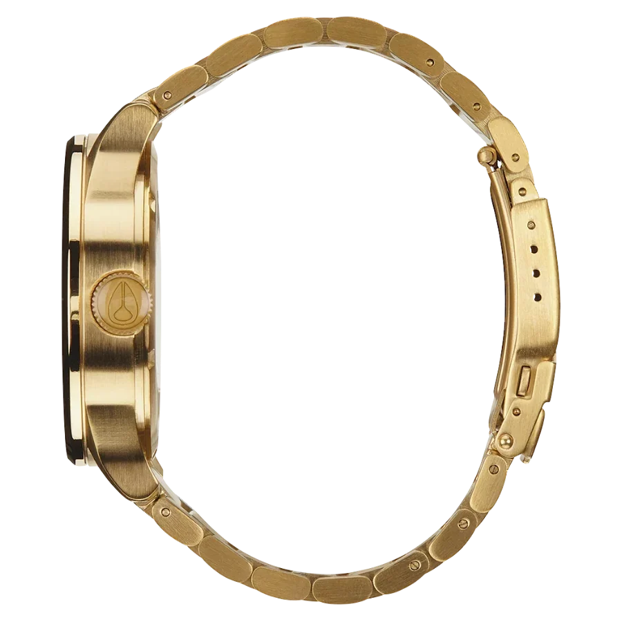 Nixon Sentry Black Dial Gold Steel Strap Watch for Men - A356-510