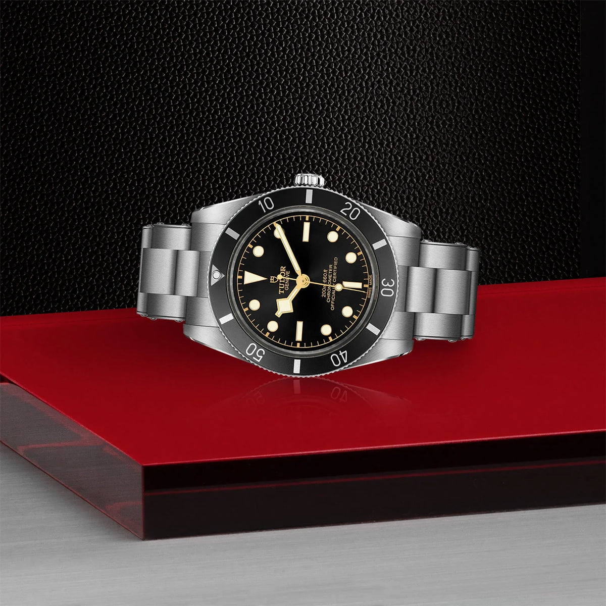 Tudor Black Bay 54 Black Dial Silver Steel Strap Watch for Men - M79000N-0001
