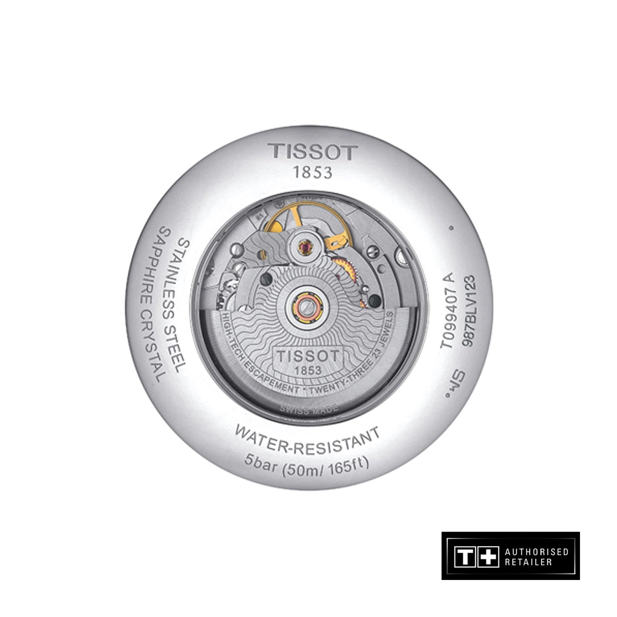 Tissot Chemin Des Tourelles Powermatic 80 Silver Dial Two Tone Steel Strap Watch For Men - T099.407.22.037.00