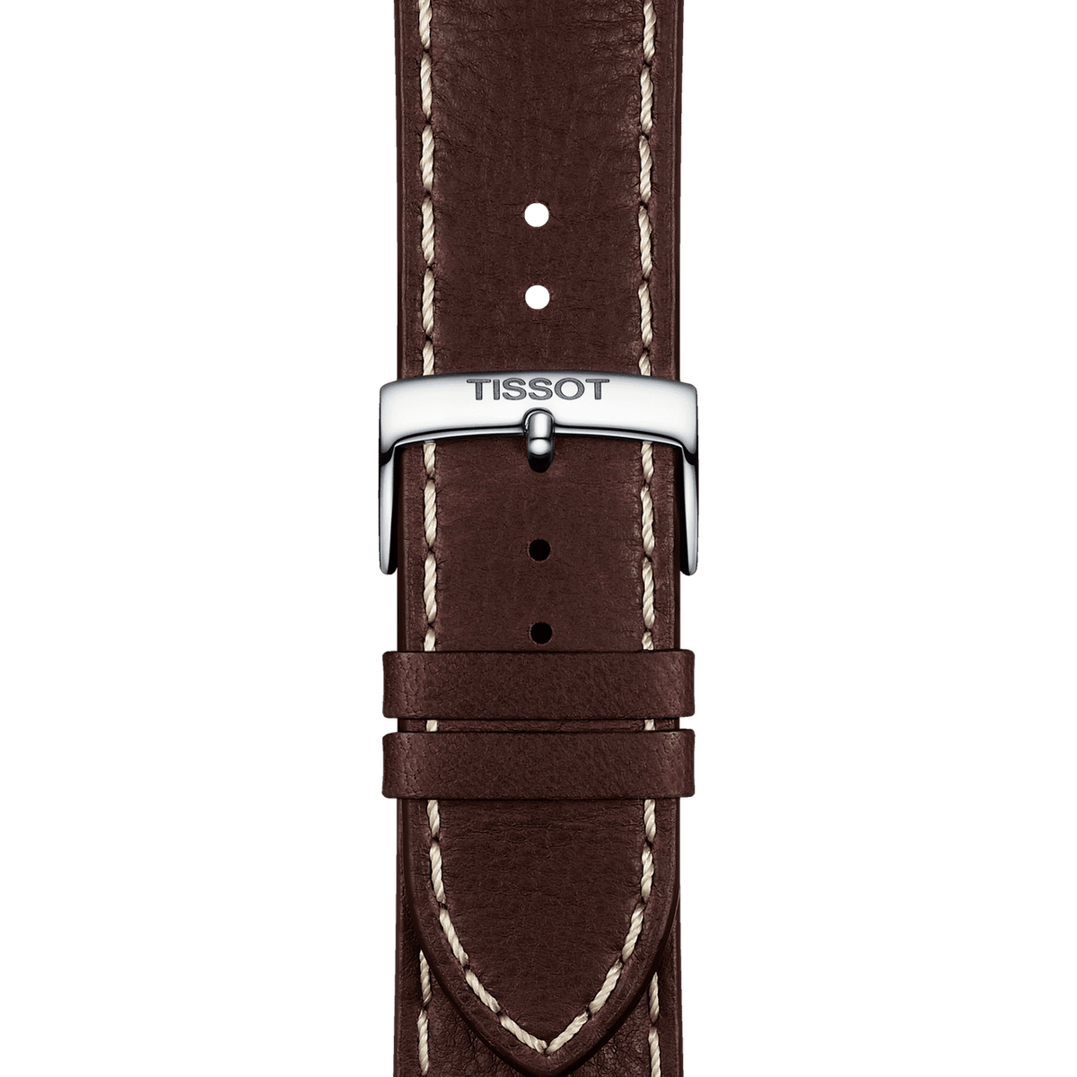 Tissot PR 100 Sport Quartz Chronograph Silver Dial Brown Leather Strap Watch For Men - T101.617.16.031.00