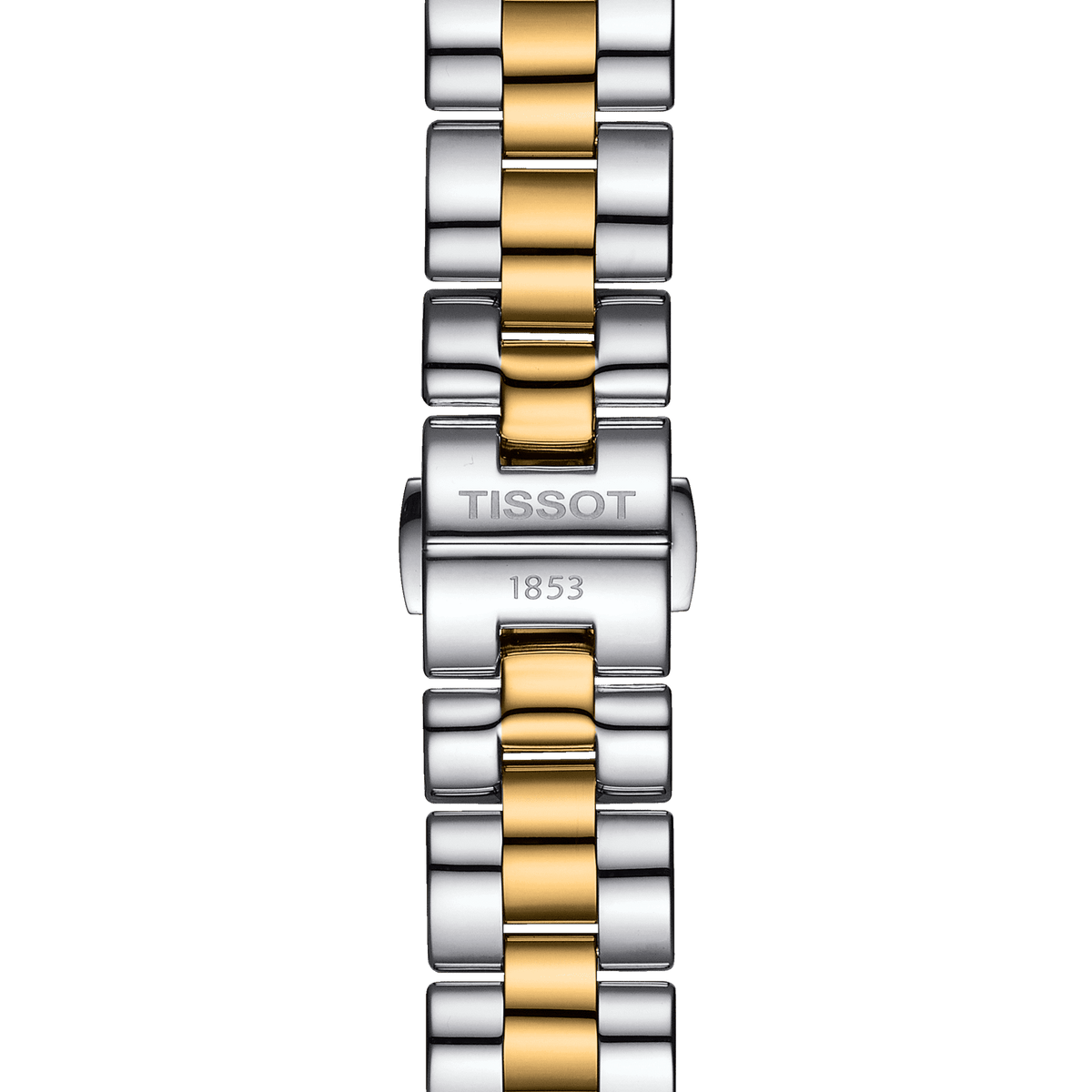 Tissot T Wave Quartz Mother of Pearl Dial Two Tone Steel Strap Watch for Women - T112.210.22.113.00