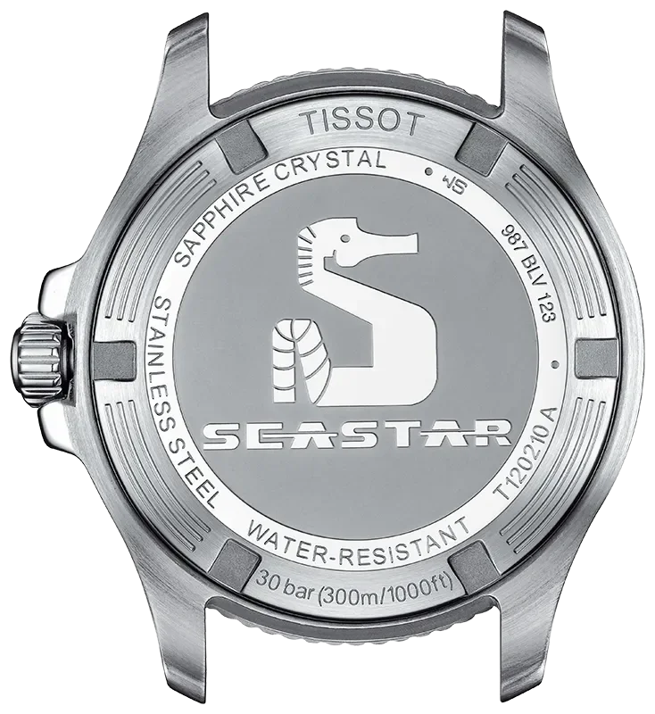 Tissot Seastar 1000 Black Dial Two Tone Steel Strap Watch for Women - T120.210.22.051.00