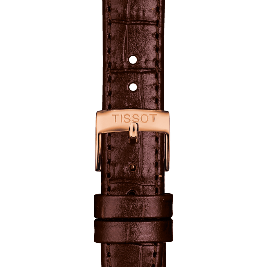 Tissot T Classic Carson Premium White Dial Brown Leather Strap Watch for Women - T122.207.36.031.00