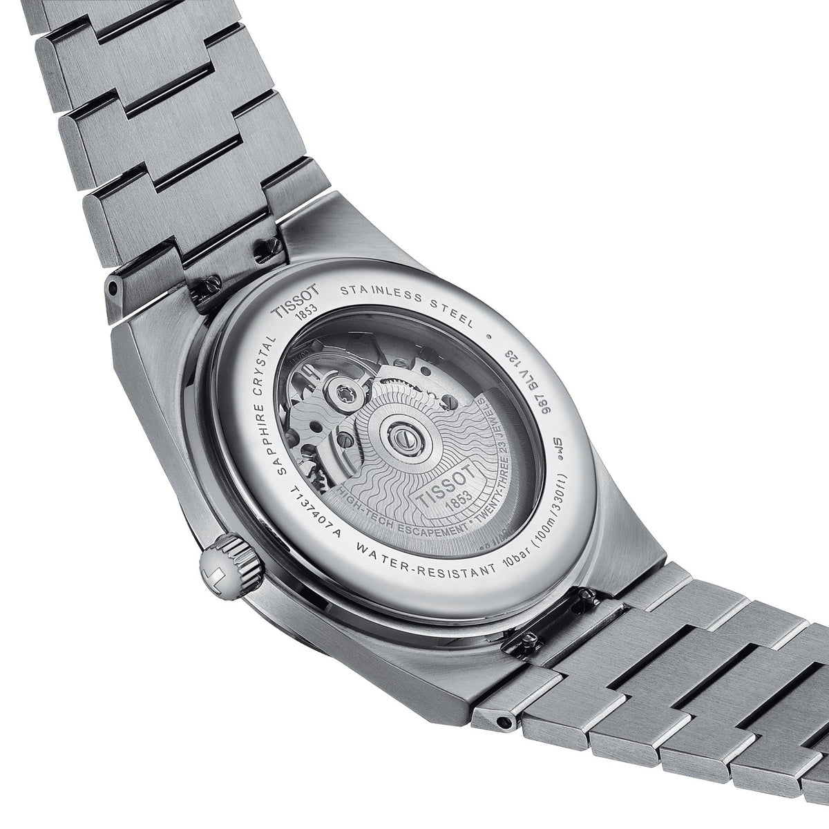 Tissot PRX Powermatic 80 Ice Blue Dial Silver Steel Strap Watch for Men - T137.207.11.351.00