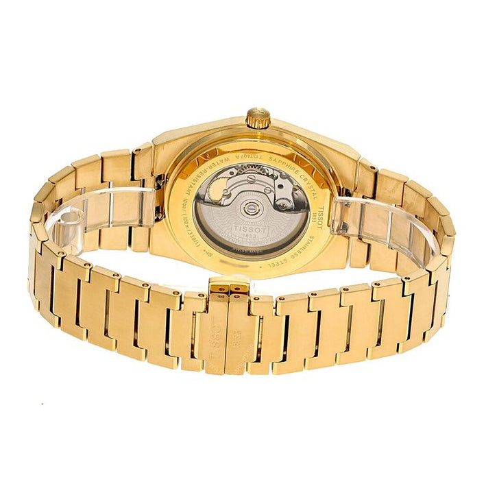 Tissot PRX Powermatic 80 Gold Dial Gold Steel Strap Watch for Men - T137.407.33.021.00