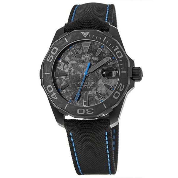 Tag Heuer Aquaracer Calibre 5 Black Nylon Strap Carbon Dial Watch for Men -  WBD218C.FC6447