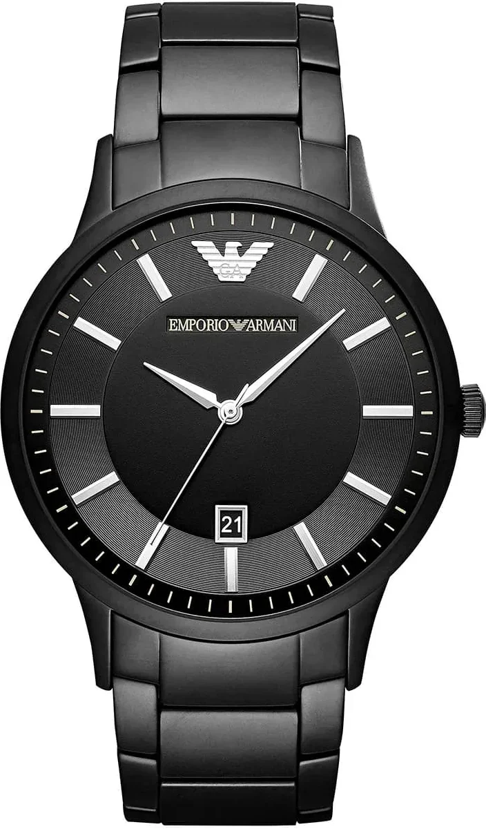 Emporio Armani Renato Black Dial Black Steel Strap Watch for Men - AR11184