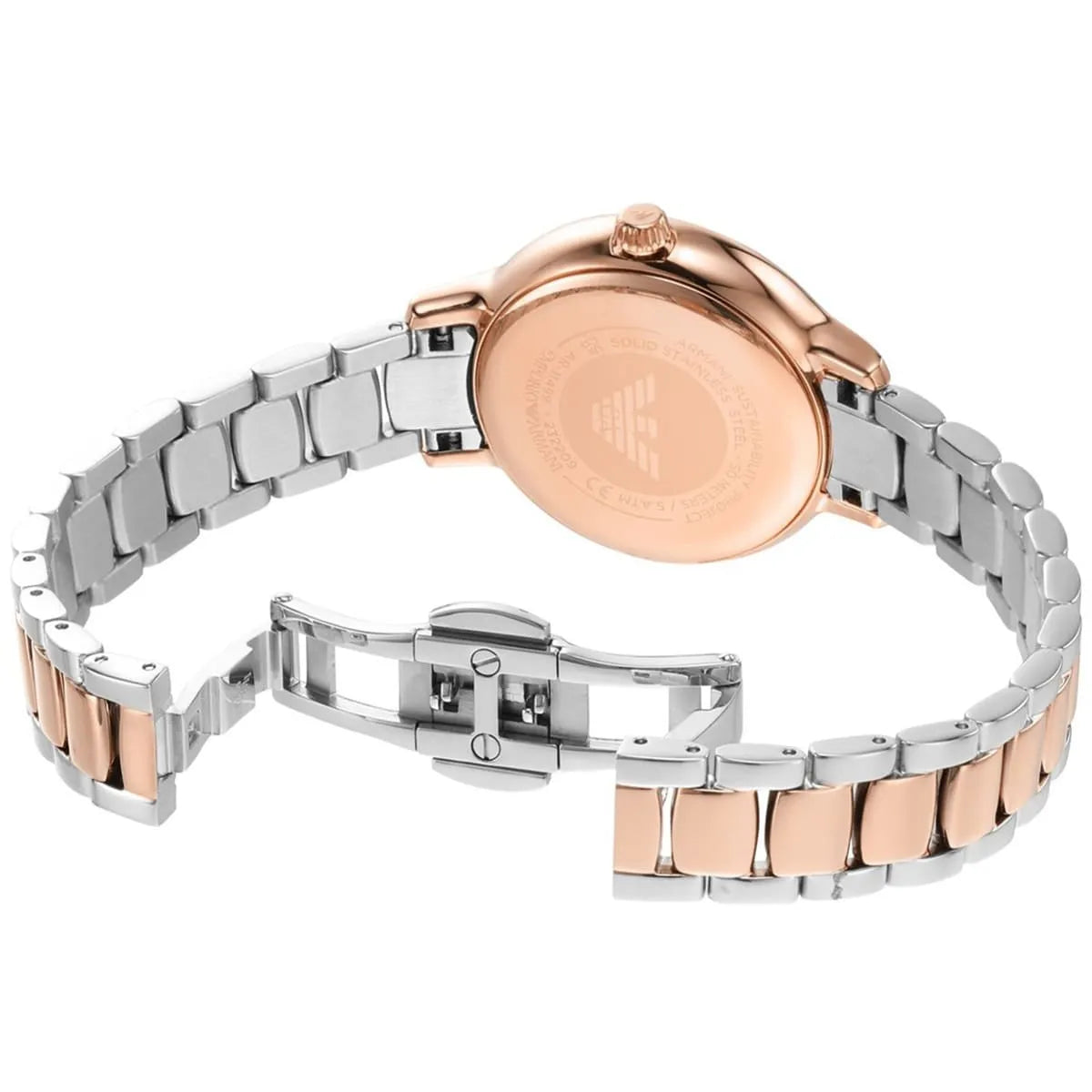 Emporio Armani Cleo Mother of Pearl Dial Two Tone Steel Strap Watch For Women - AR11499