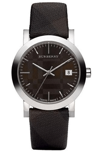 Burberry Smoked Brown Dial Brown Leather Strap Watch for Women - BU1775