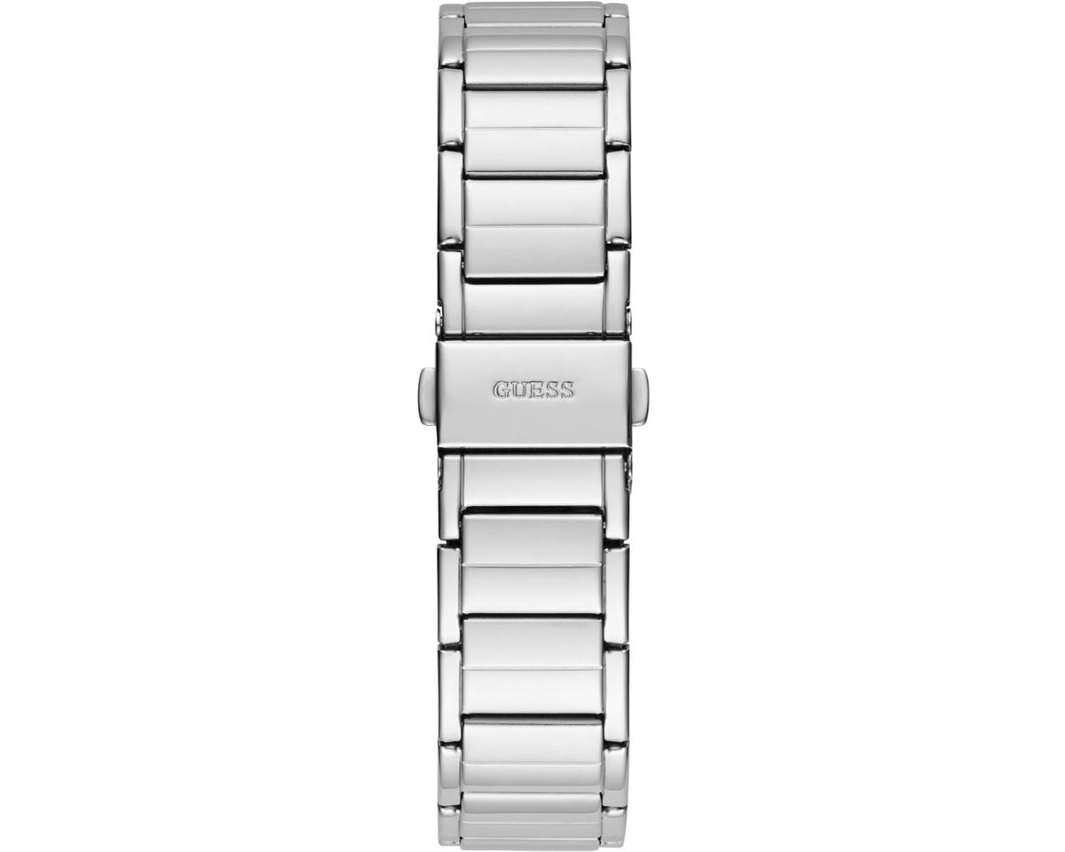 Guess Fusion Chronograph Crystals Silver Dial Silver Steel Strap Watch For Women - GW0552L1