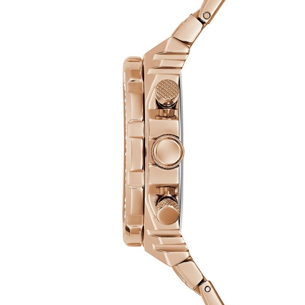 Guess Fusion Chronograph Rose Gold Dial Rose Gold Steel Strap Watch for Women - GW0552L3