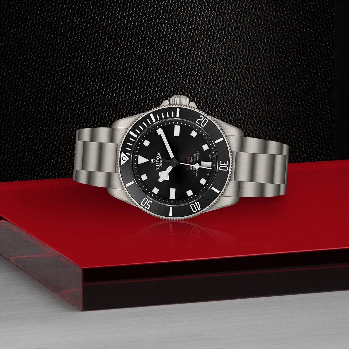 Tudor Pelagos Black Dial Grey Steel Strap Watch for Men - M25407N-0001