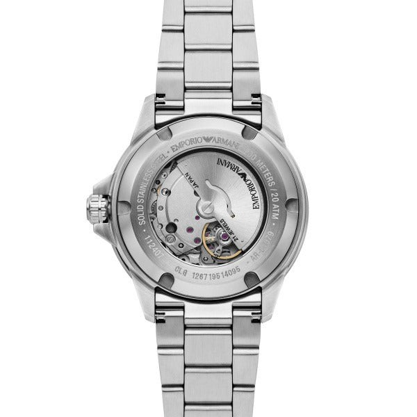 Emporio Armani Sea Explorer Blue Dial Silver Steel Strap Watch for Men - AR60079